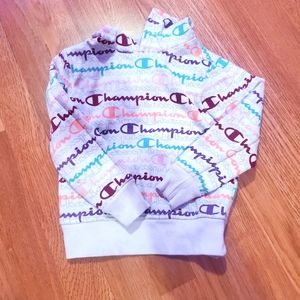 Little Girls Champion Hooded Sweatshirt.